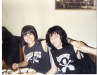 Michele and friend having a meal thumbnail