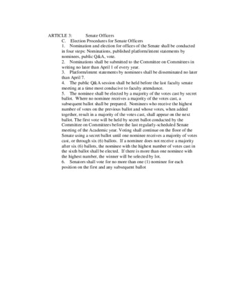 SP 05 Senate By-Laws Changes to Article 3: Senate Officers thumbnail