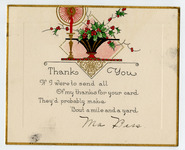 [Christmas card] from Ma Bess to Tobby Louis, December 1928 [card and envelope] thumbnail
