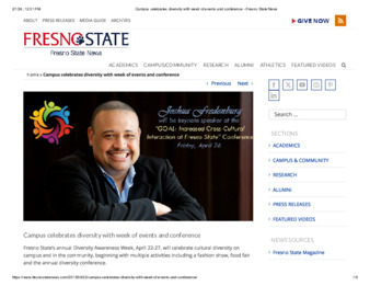 Campus celebrates diversity with week of events and conference thumbnail