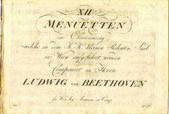 Minuets for orchestra, WoO 7, arr. for solo piano thumbnail