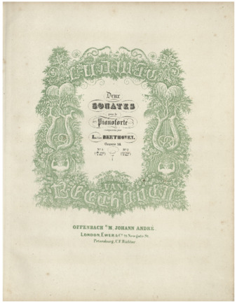 Piano Sonata no. 10 in G major, op. 14, no. 2, published by André thumbnail