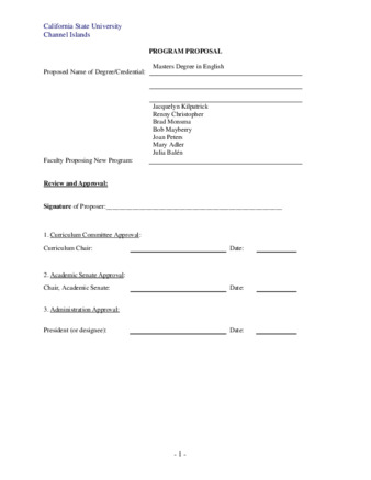 SP 06-25 Program Proposal - Master's Degree in English thumbnail
