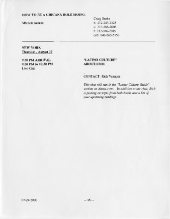 "How to Be a Chicana Role Model" New York Reading thumbnail