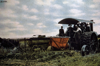 Penny Postcard of a Reeves Steam Tractor on the Oxnard Plain thumbnail