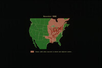 States with Zebra mussels in inland and adjacent waters, November 1996 thumbnail