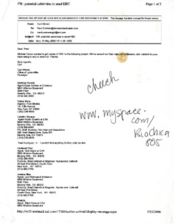 Email from Carl Weiner to Paul Crichton thumbnail