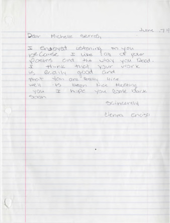 Letter from Cienna Enciso thumbnail