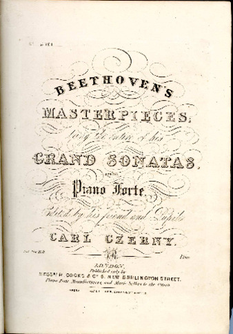 Beethoven's masterpieces ; [No. 1 of vol. 1 (op. 13)] : being the entire of his grand sonatas, for the piano forte edited by his friend and pupil Carl Czerny ... A new edition fingered and revised by Dr. Rahles. thumbnail