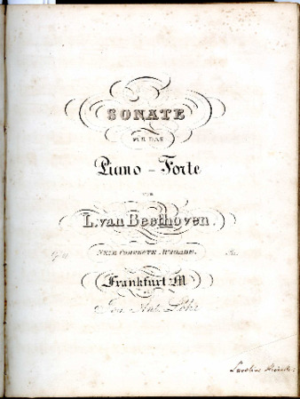 Sonate für das Piano-Forte von L. van Beethoven. Op. [81]. Neue correcte Ausgabe. thumbnail