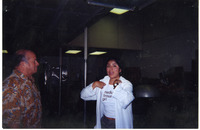 Michele Serros inside of a local butcher shop thumbnail