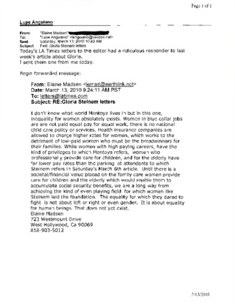 Regarding Gloria Steinem letters thumbnail