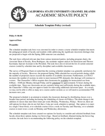 SP 06-04 Schedule Template Policy (Revised) thumbnail