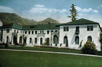Penny Postcard of the first Foothills Hotel in Ojai, CA thumbnail