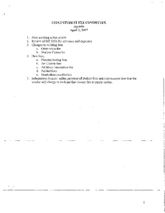 Student Fee Committee Agenda and Meeting Notes-Apr 2, 2007 thumbnail