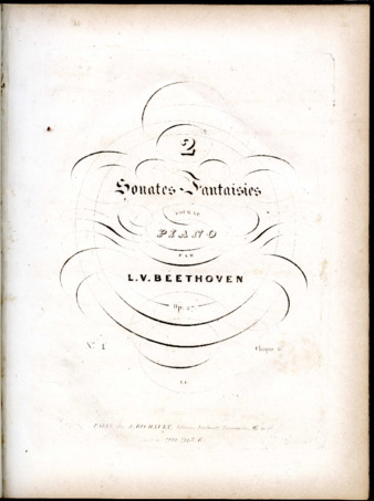 2 sonates-fantaisies pour le piano par L.v. Beethoven. Op: 27. No. [1 i.e. 2] thumbnail