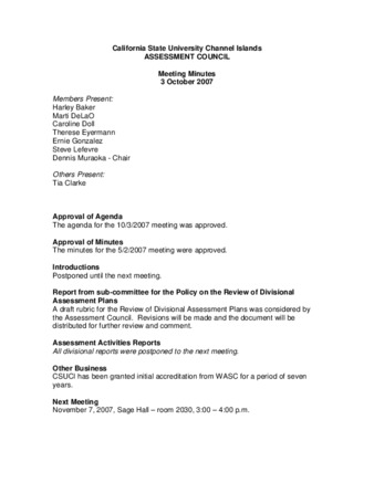 2007_10_03 Assessment Council Minutes thumbnail