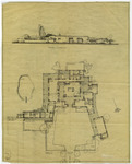 Front elevation and plan of Brian Aherne and Joan Fontaine residence thumbnail
