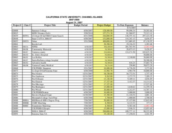 2007 August Grants & Contracts report – summary thumbnail