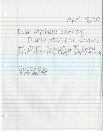 Letter from Nick Auito thumbnail