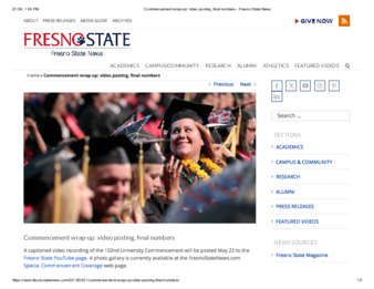 Commencement wrap-up: video posting, final numbers thumbnail