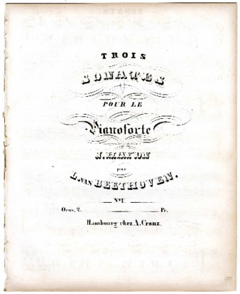 Trois sonates pour le pianoforte composées et dédiées à J. Haydn par L. van Beethoven. ; No. I ; Oeuv. 2 thumbnail