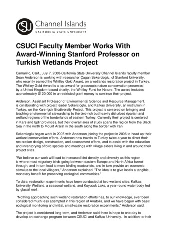 CSUCI Faculty Member Works With Award-Winning Stanford Professor on Turkish Wetlands Project thumbnail