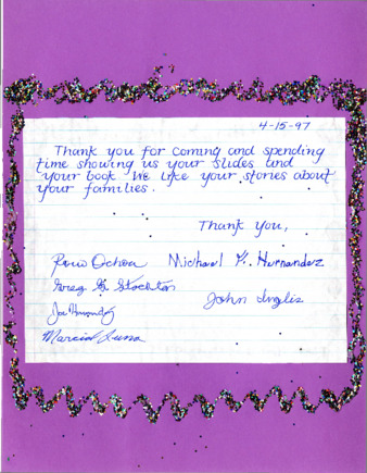 Fan letter to Michele Serros thumbnail