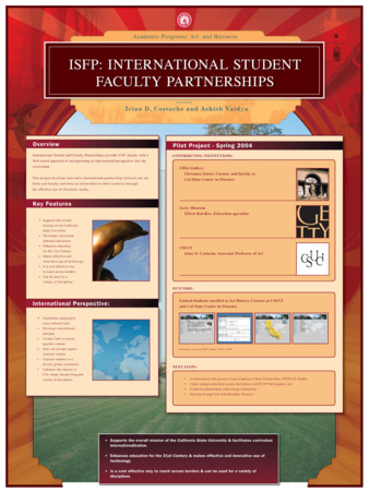 ISFP: International Students Faculty Partnerships ACE Poster thumbnail