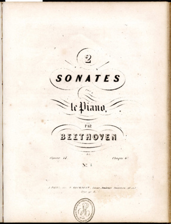 2 sonates pour le piano par Beethoven. Oeuvre 14 ... No. [1] thumbnail