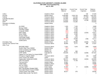 2007 July Trust fund report - summary thumbnail