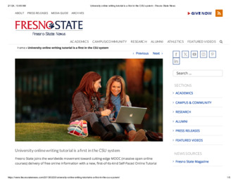 University online writing tutorial is a first in the CSU system thumbnail
