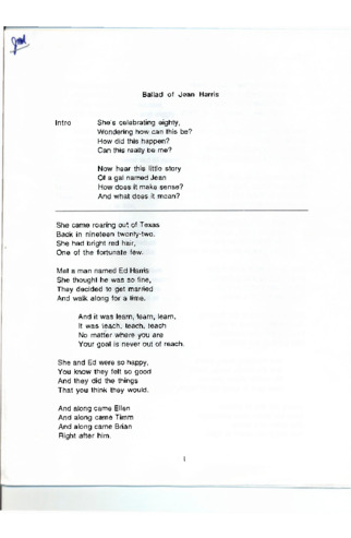 Ballad of Jean Harris thumbnail
