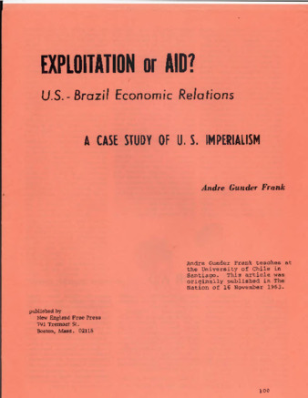 Exploitation or Aid? U.S.- Brazil Economic Relations - A Case Study of U.S. Imperialism thumbnail