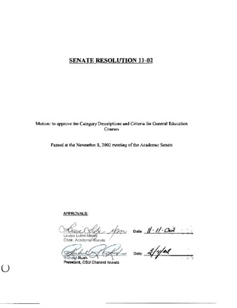 SP02-03 Category Descriptions and Criteria for General Education thumbnail