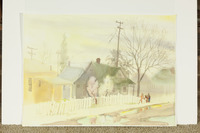 Old Houses, Pedestrians, And Side Walk thumbnail
