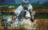 Echo Park Sports Mural with Graffiti thumbnail
