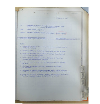Quarterly internal report on enrollment, Winter 1966-1967 thumbnail