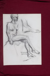 Seated Cross Legged Female Nude Pluys Ankle Study thumbnail