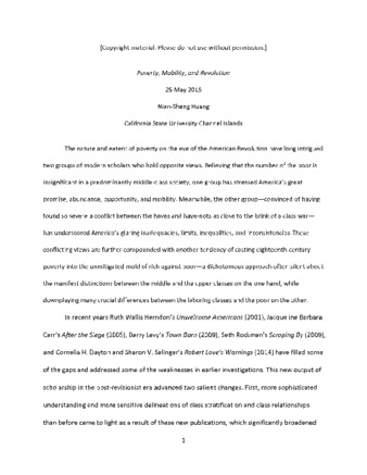 Poverty, Mobility, and Revolution thumbnail
