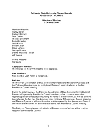 2005_10_05 Assessment Council Minutes thumbnail