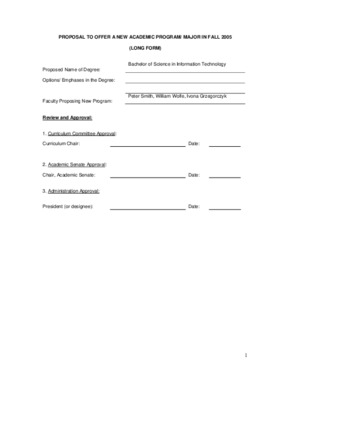 SP 04-11 Proposal to Offer a New Academic Program - Major in Fall 2005 - Bachelor of Science in Information Technology thumbnail