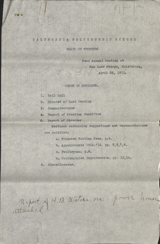 Report of Director [to Board of Trustees], April, 29, 1911 thumbnail