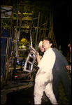 [Two students working on the Rose Float skeleton] thumbnail