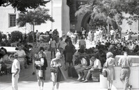 Students gathered in the quad thumbnail