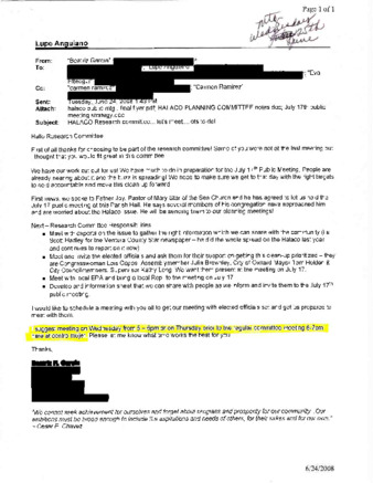 Email from Beatriz Garcia to Research Committee thumbnail