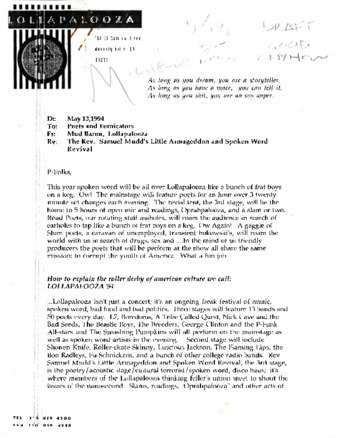 The Rev. Samuel Mudd's Little Armageddon and Spoken Word Revival thumbnail