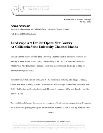 Landscape Art Exhibit Opens New Gallery At California State University Channel Islands thumbnail