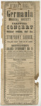 Germania Musical Society, farewell concert on Tuesday evening, May 31st, [1853], which will be rendered in form of a symphony soiree, and on which occasion will be performed, for the first time in St. Louis, the entire of Beethoven's Grand Symphony no 2 thumbnail