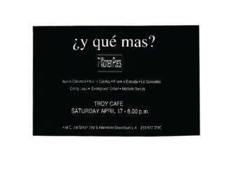 ¿Y qué mas? 7 Women Poets Troy Cafe thumbnail